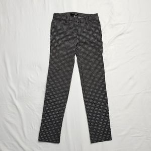 Black and White Patterned Dress Pant